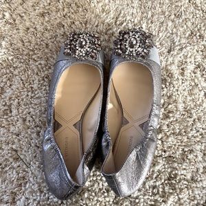 super cute silver flats